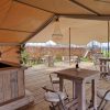 Stretchtent 5x7,5 gekoppeld aan alu tent 8m als luifel - Afbeelding 4