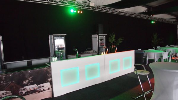 Bar ombouw wit met ledverlichting incl. tapbuffet